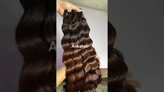 Wavy hair is so pretty 🧚🏻‍♀️ ankahairfactory hairextensions humanhairbundles hairstyle [upl. by Shawnee746]