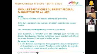 Présentation du Brevet Fédéral Animateur Tir à lArc PNF 2022 [upl. by Nosloc25]