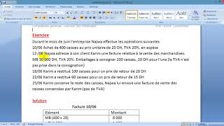 Comptabilité générale  Exercice demballages [upl. by Kciwdahc]