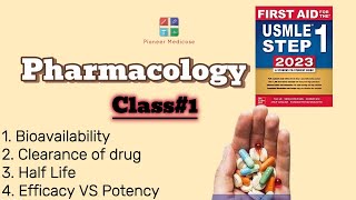 USMLE STEP1 General Pharmacology Class1 Bioavailability Clearance of drug Efficacy Potency [upl. by Anaerb]