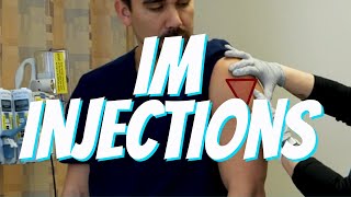 Intramuscular IM Injection Technique  Nurse Skill Demo [upl. by Paquito]