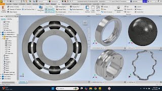 Ball Bearing Tutorial Parts Assembly and Animation in Autodesk Inventor [upl. by Hoppe]