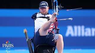 BULLSEYE Matt Stutzman keeps medal hopes alive with perfect arrow in archery shootout  NBC Sports [upl. by Etnaid180]