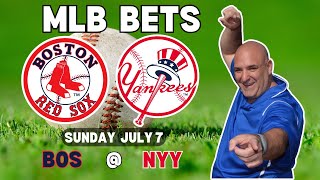 Red Sox Vs Yankees MLB Free Picks  MLB Bets with Picks And Parlays Sunday 77 [upl. by Nylsoj942]