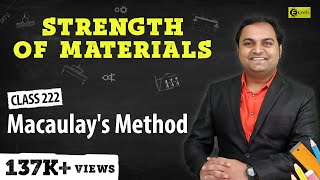 Macaulays Method  Slope and Deflection of Beams  Strength of Materials [upl. by Elgna]