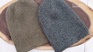 Classic Knit Look Beanie Crochet Pattern [upl. by Rimhsak]