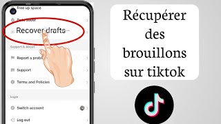 Comment récupérer un brouillon supprimé Vidéos dans Tiktok  2024mis à jour [upl. by Aiuoqes]