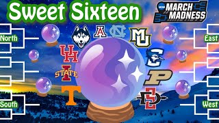 FULL March Madness SWEET SIXTEEN 2024 Bracket Predictions [upl. by Orferd46]