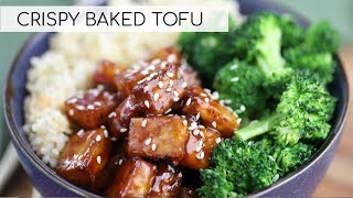 HOW TO COOK TOFU  crispy baked tofu recipe [upl. by Ehsom]