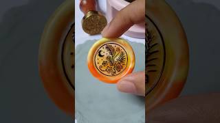 Sealing Wax Stamp  Wax Seal Stamp  Marble Waxseal  Waxsealing 🧡 [upl. by Ydnys]