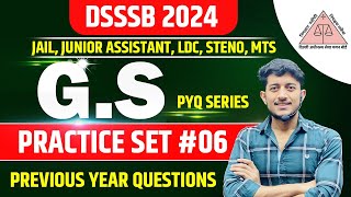 DSSSB GKGS  Jail Junior Assistant LDC Steno Mts GKGS Previous Year Questions Discussion 06 [upl. by Eidson489]