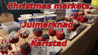 Julmarknad Mariebergskogen Karlstad  Julmarknad Christmas market Karlstad city Sweden [upl. by Annaira]