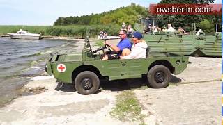 Amphibisches Geländefahrzeug Luaz 967 fährt in die Weser  Best Amphibious Vehicle [upl. by Miranda]