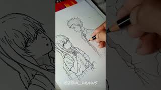 Nishimiya Shoudya and Ishida Shouya ✨ A Silent Voice shortsanimedrawing [upl. by Aicargatla946]