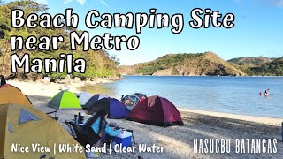 Affordable Beach Camping Site at Nasugbu Batangas  White Sand Beach Resort near Metro Manila [upl. by Aisined637]