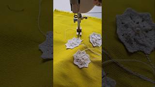 Sewing Tips And Tricks For Simple White Lace Converted Into White Beautiful Flower Patches shorts [upl. by Leunamme]