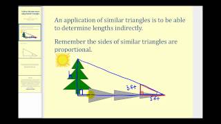 Indirect Measurement Using Similar Triangles [upl. by Ariay]