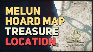 Melun Hoard Map Treasure Location Assassins Creed Valhalla [upl. by Mehsah]