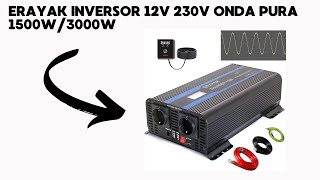 ERAYAK Inversor 12v 230v Onda Pura 1500W3000W Convertidor de Corriente Conversor [upl. by Aufmann]