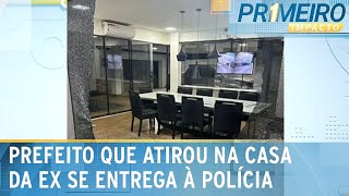 GO Prefeito que atirou na casa da ex se entrega à polícia  Primeiro Impacto 231123 [upl. by Eikcid]