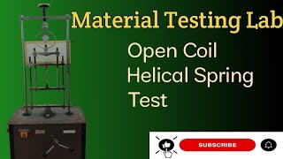 closed Coil Spring Test  Material Testing Lab in malayalam [upl. by Ehling]