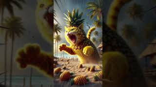 Pineapple Cat Monster 🙀🍍 cute kitten cat history transformation [upl. by Lielos]