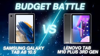 Samsung Galaxy Tab A8 105 vs Lenovo Tab M10 Plus 3rd Gen  Full Comparison [upl. by Nebe]