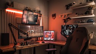 ULTIMATE Gaming Desk Setup Rebuild DIY Butcherblock Desk [upl. by Carlton]