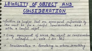 Legality of Object and Consideration  Contract Law 1872 [upl. by Cohbath]