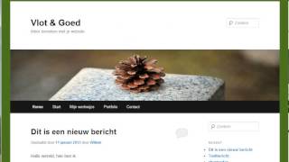 Website maken met Wordpress  Cursus Wordpress  Twenty Eleven aanpassen [upl. by Yebloc]