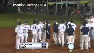 Podio argentino Panamericano de Softbol de la mano de Juan Potolicchio [upl. by Asilej156]