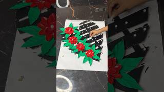 Beautiful Leaf Shaped Wall Decor Craft short youtubeshort reel viral diycrafts trending [upl. by Saalocin]