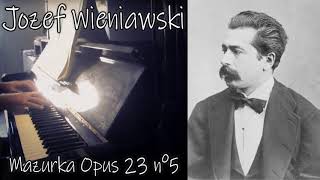 Józef Wieniawski  Mazurka Opus 23 n°5  Piano [upl. by Anileda971]