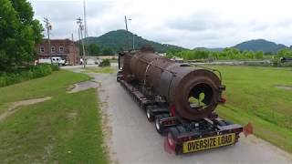 Nickel Plate Road 587 Arrives at Ravenna KY Drone Video [upl. by Christensen]