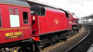 Jubilee Class 460 No 45699 Galatea On Loaded Test Run 5Z50  Carnforth and Lancaster 14th May 13 [upl. by Almena]