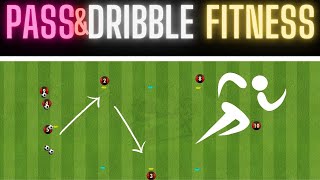 Pass amp Dribble Fitness Drill  FootballSoccer [upl. by Ynej766]