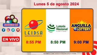 Lotería Nacional LEIDSA y Anguilla Lottery en Vivo 📺│Lunes 5 de agosto 2024 855 PM [upl. by Rieger]