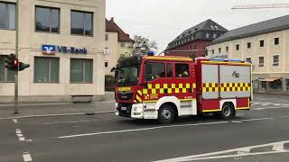 An und Abfahrt aller Freiwilligen Feuerwehren Würzburgs [upl. by Enomal57]