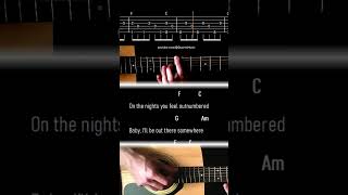 Dermot Kennedy  Outnumbered Accurate Guitar Tutorial TAB  Chords  Lyrics shorts [upl. by Lunn]