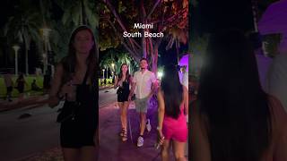 Miami South Beach at night 🌃🇺🇸 nightlife florida usa nightview [upl. by Greenman]