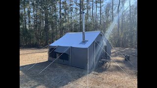 Kodiak 12x12 Cabin Tent one person easy set up leadfarmer73 thehomesteadhustler kodiaktents [upl. by Sprung965]