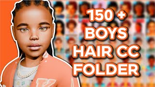 SIMS 4 BOYS HAIR CC FOLDER  THE SIMS 4 [upl. by Lyrred]