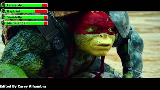 Teenage Mutant Ninja Turtles vs Bebop amp Rocksteady with healthbars [upl. by Melessa]