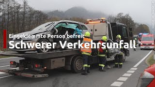 Personenrettung nach schwerem Kreuzungscrash in Micheldorf in Oberösterreich [upl. by England839]