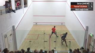 Premier Squash League Declan James vs Youssef Soliman [upl. by Anahsed]