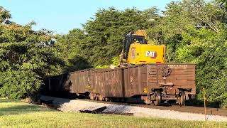 CSX SD70MACe 4540 Shoves Work Train W20225 on 62524 [upl. by Liscomb]