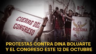 Cientos de peruanos salen a marchar en rechazo al Congreso y a Dina Boluarte mientras está de gira [upl. by Eugenie]