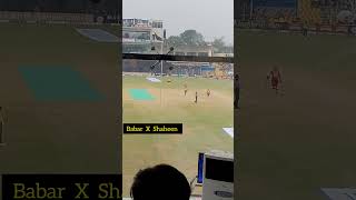 Babar azam vs Shaheen afridi Babar azam cover drive to Shaheen afridi  cricketshorts shortsfeed [upl. by Kcirredal]