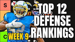 Top 12 Fantasy Football Defense Rankings For Week 9 [upl. by Armand940]