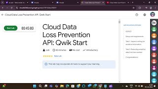 Cloud Data Loss Prevention API Qwik Start engineeringupdate arcade GSP107 [upl. by Leamse]